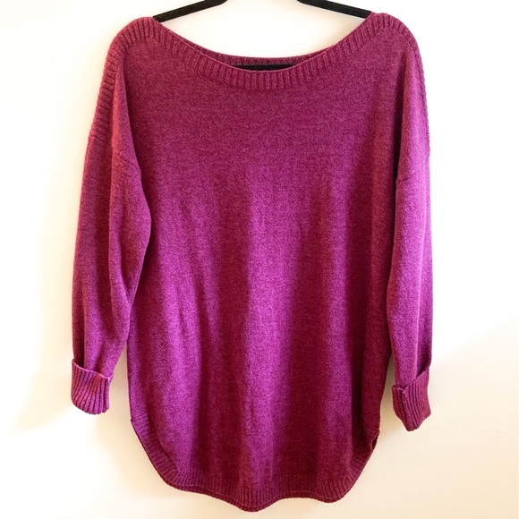 Old Navy Sweaters - Old Navy Tunic-Style Magenta Sweater EUC Large